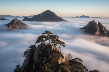 陡峭的岩石背景图片