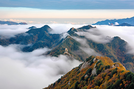 山顶的景色图片