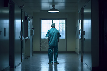 医生站在手术室门外图片