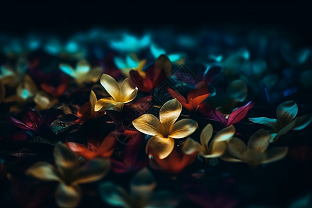 夜间盛开的花朵图片