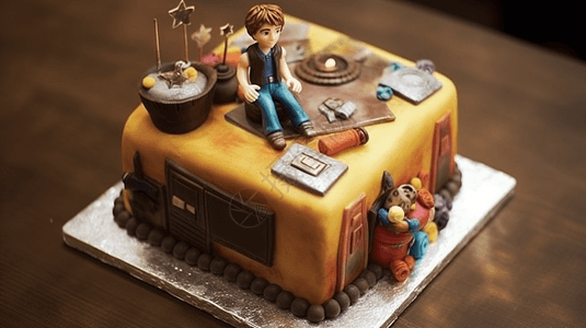 卡通造型生日蛋糕图片