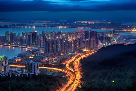 创意城市夜景图片