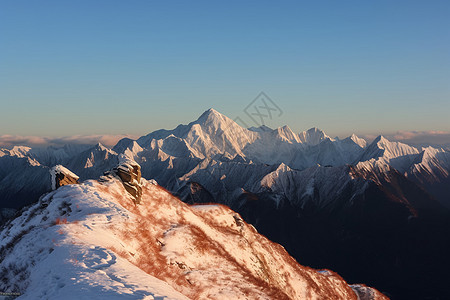 冬季雪山风景图片