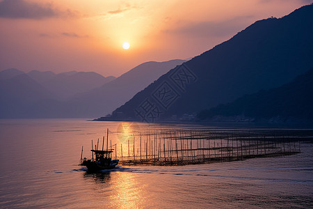 海边日落风景图片