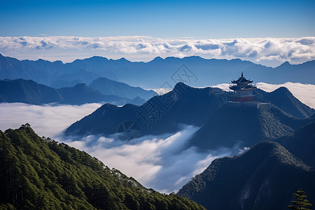 山脉云雾风景图片