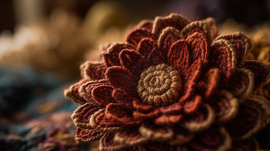 美丽的羊毛毡花背景图片