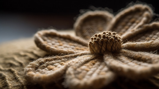 羊毛毡花朵背景图片
