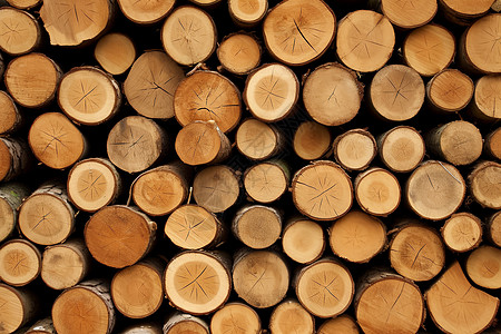 排列整齐的木材图片