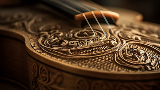 大提琴的精雕工艺图片