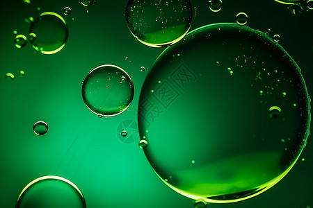 抽象的绿色气泡背景图片