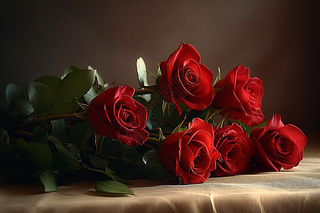 美丽的红玫瑰花朵图片