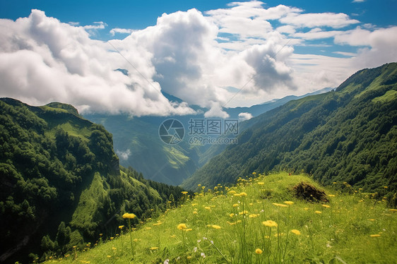 美丽的山脉风景图片