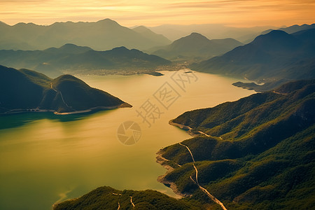 峡湾自然美景图片