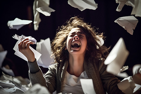 喜极而泣的女人图片素材