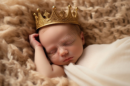 熟睡的新生婴儿背景图片