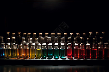 彩色的实验室玻璃瓶图片