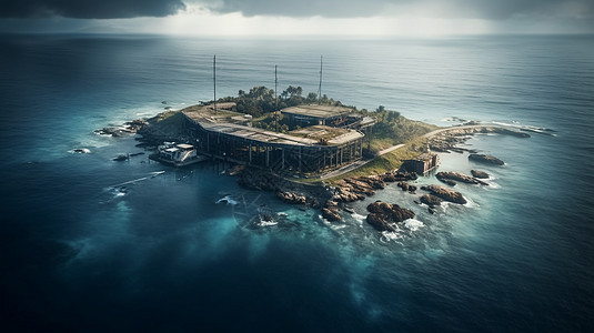 岛屿上的建筑图片