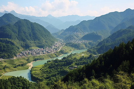 奔腾的河流背景图片