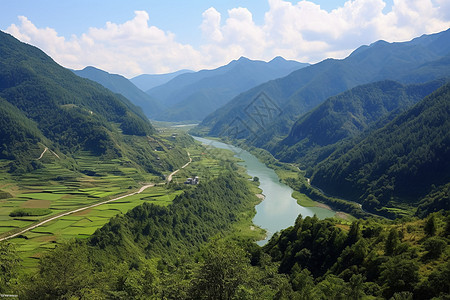 湍急的河流背景图片