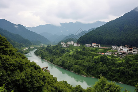 欢快的河流背景图片