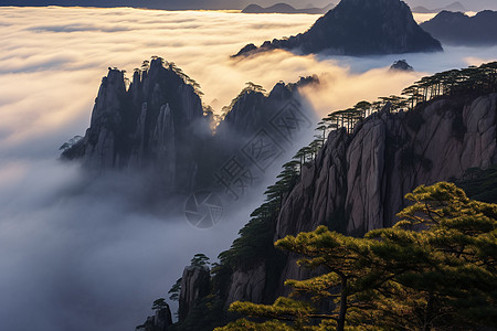 震撼的山峰背景图片