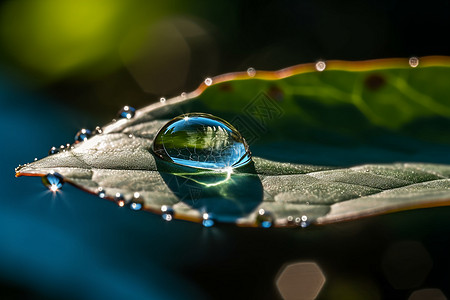 水滴的特写视图图片