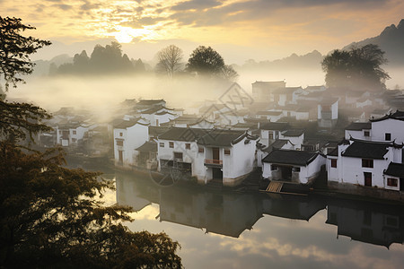 水中小屋图片