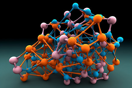 彩色的分子图片