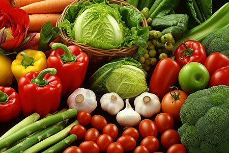 市场的新鲜蔬菜图片