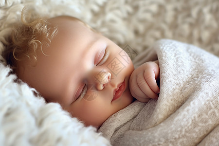 睡着的新生儿图片