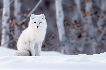 美丽的白狐狸图片