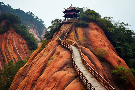 悬崖峭壁景观背景图片