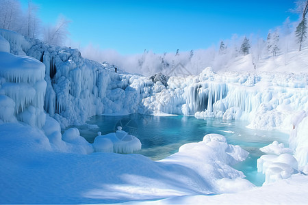 美丽的冰川风景图片