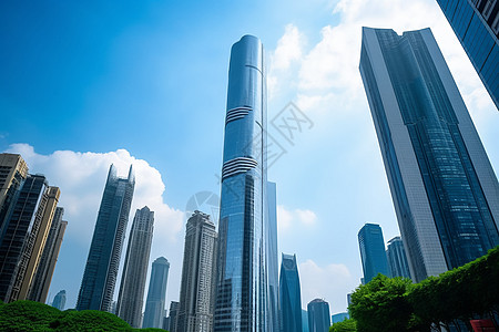 繁华都市的摩天大楼图片