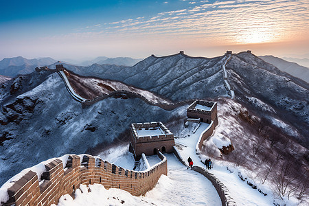 冰雪覆盖的景观图片