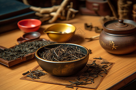 中国传统茶道背景图片