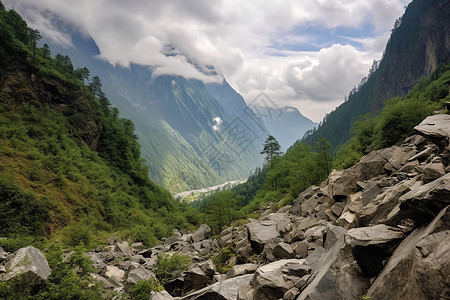 户外的山峰图片