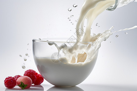 营养丰富的牛奶背景图片