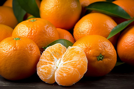 新采摘的橘子图片