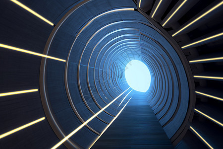 未来科技感隧道图片