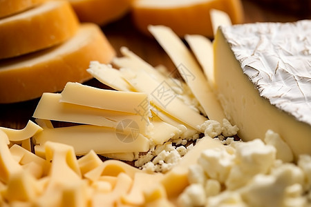 好吃的奶酪切片图片