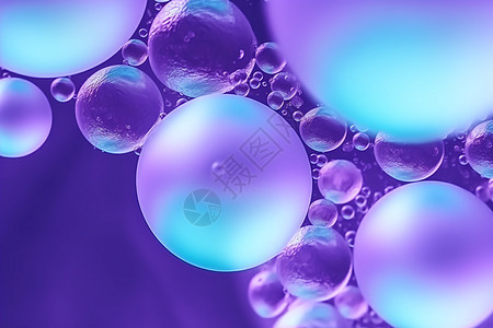 紫色抽象气泡图片