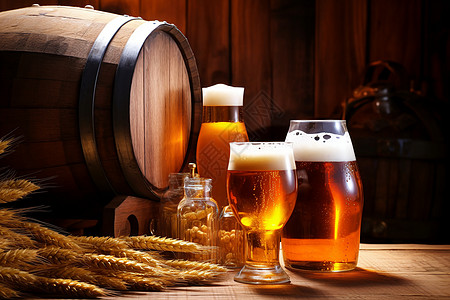 精酿啤酒发酵的啤酒图片