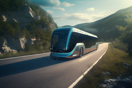 未来派电动巴士图片