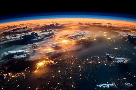 从卫星上看到地球大气层的美景图片
