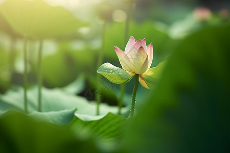 池塘里的莲花图片