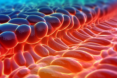 细胞膜生物学背景的显微视图图片