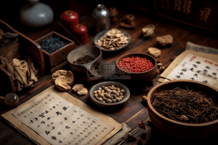 中医药草治疗图片素材-正版创意图片600215955-摄图网