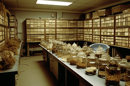 干净整洁的草药研究室图片