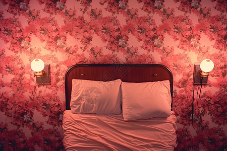 粉色的卧室装饰图片